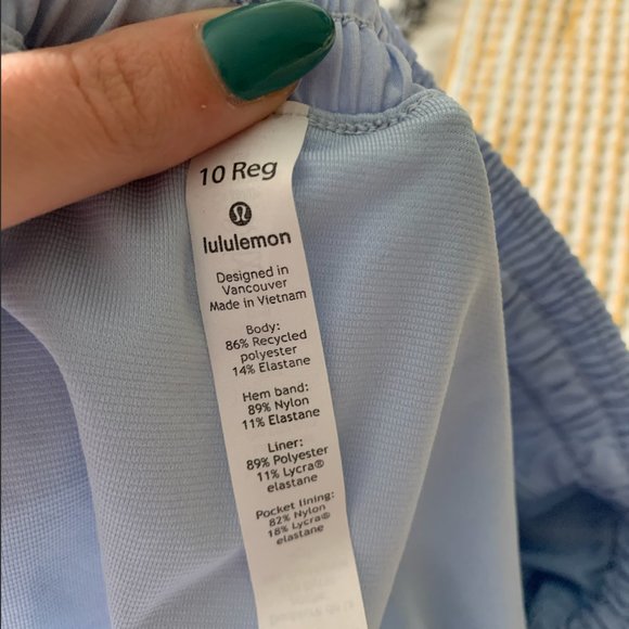 Baby Blue Lululemon Running Shorts - Picture 3 of 3